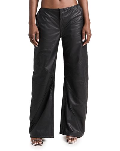 EB DENIM Hollywood Frederic Leather Pants - Black
