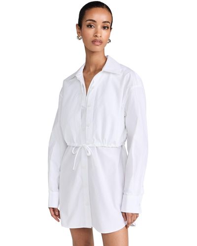 Alexander Wang Aexander Wang Doube Ayered Hirt Dre With Ef Tie - White