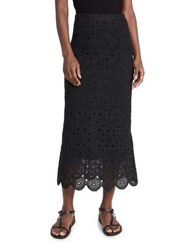 Apiece Apart Lilja Crochet Skirt - Black