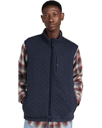 Faherty Epic Quilted Fleece Vet - Blue