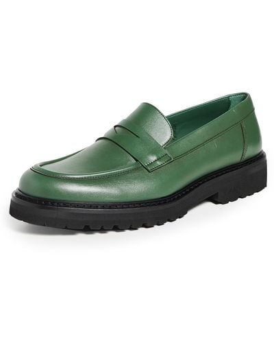 VINNY'S Richee Penny Loafers - Green