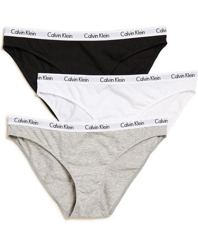 Calvin Klein Carousel Logo Cotton Stretch Bikini Panties - White