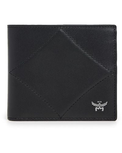 MCM Diamond Leather Small Wallet - Black