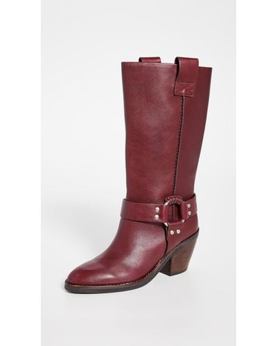See By Chloé Eddie Tall Western Boots - Red