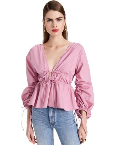 STAUD Shelby Top - Pink