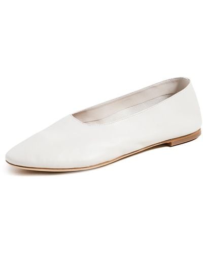 STAUD Alba Ballet Flats - White