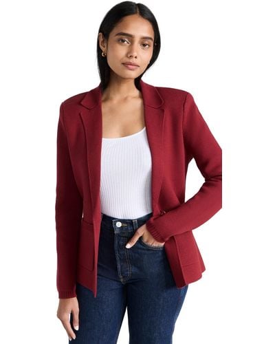 L'Agence Lacey Knit Blazer - Red
