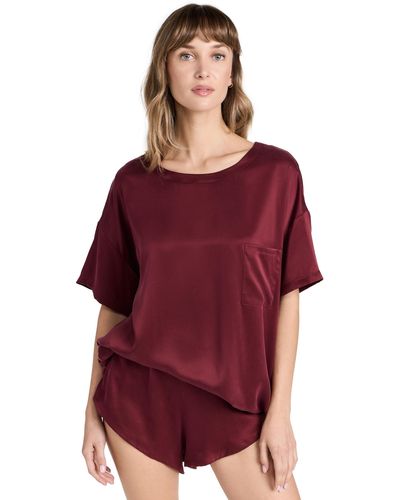 Lunya Wahable Ilk Tee Et - Red