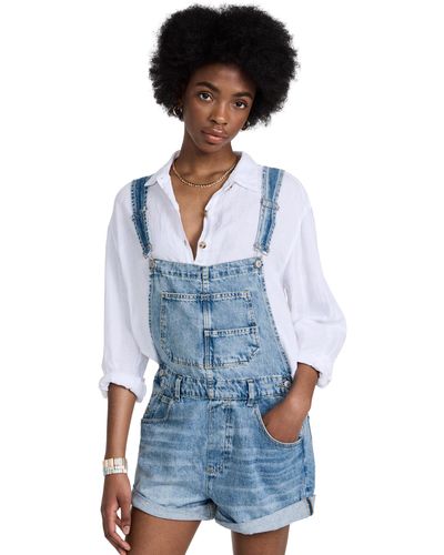 Free People ziggy Shortalls - Blue