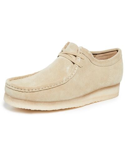 Clarks Suede Wallabee Shoes - White