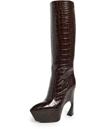 Victoria Beckham Sculptural Wedge Boots - Brown