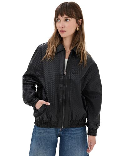 Lioness Lione Kenny Woven Bomber Jacket - Black