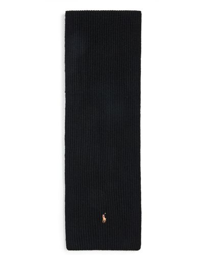 Polo Ralph Lauren Signature Knit Scarf - Black