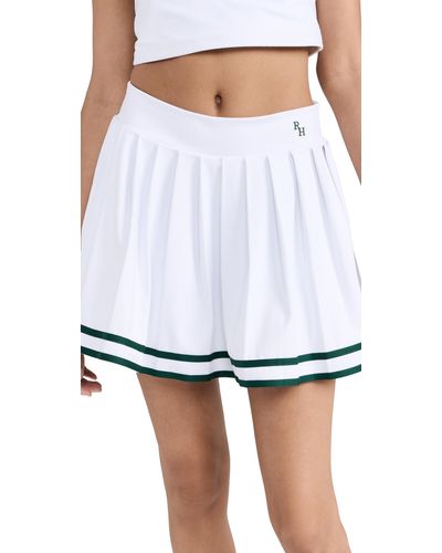 Recreational Habits Recreationa Habits Natasha Tennis Skirt With Green Piping - White