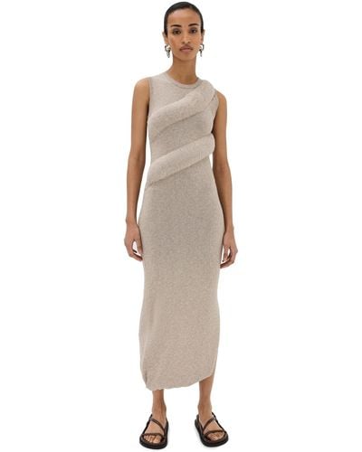 JW Anderson Padded Twisted Tank Dress - Natural
