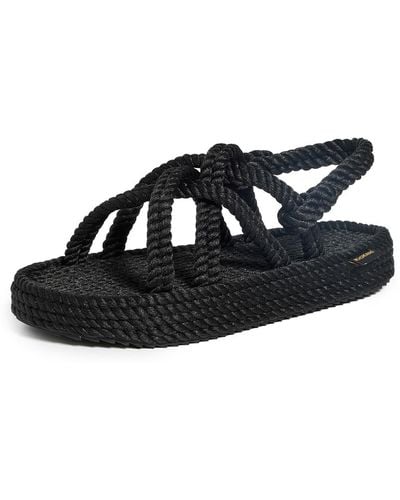 Bohonomad Bodrum Rope Platform Sandals - Black