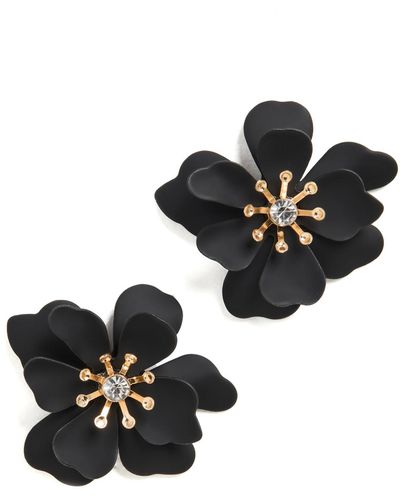 Shashi Bloom Earrings - Black