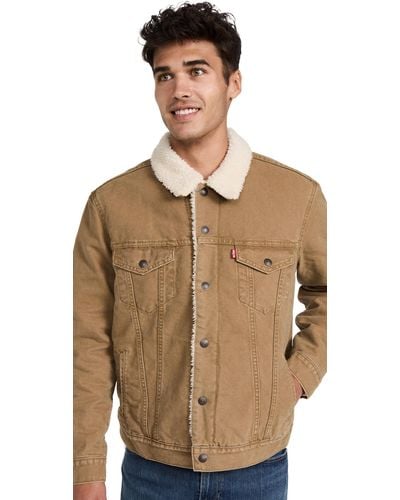 Levi's Evi' Herpa Trucker Jacket Wahed Cougar Canva X - Natural