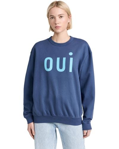Clare V. Oversized Sweatshirt - Blue