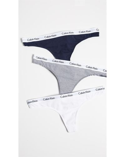 Calvin Klein Carousel 3 Pack Thongs - White