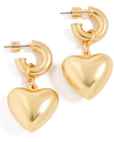 Roxanne Assoulin Heart & Soul Puffy Earrings - Metallic