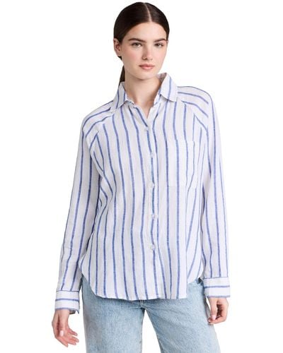 Z Supply The Perfect Line Button Down - Blue