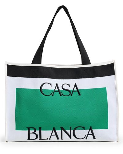 Casablancabrand Knitted Shopper Bag - Green