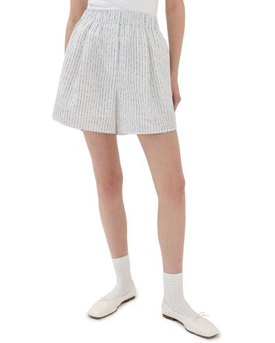 RECTO. Nep Stripe Shorts - White