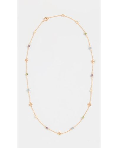 Tory Burch Delicate Kira Pearl Necklace - White
