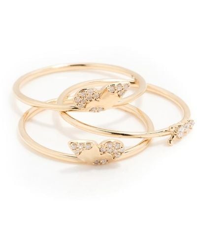 Adina Reyter 14k Enchanted Small Diamond Butterfly Ring Set - White