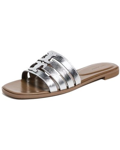 Tory Burch Ines Cage Slides - Black