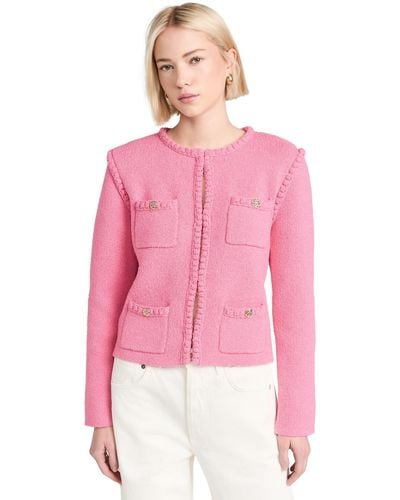 Endless Rose Ende Roe Braided Knit Jacket - Pink