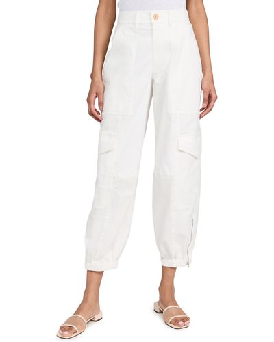 ATM Washed Cotton Twill Cargo Pants - White