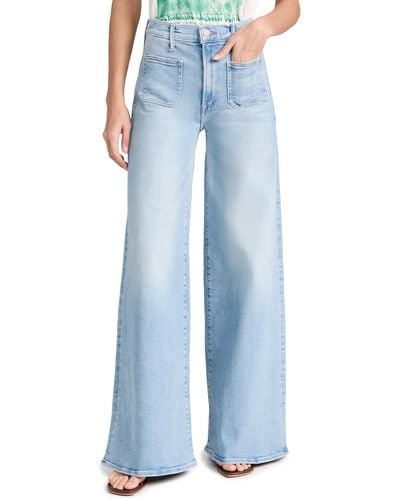 Mother Patch Pocket Undercover Sneak Jeans - Blue