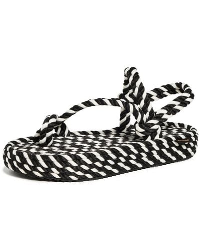 Bohonomad Hawaii Rope Platform Sandals - Black