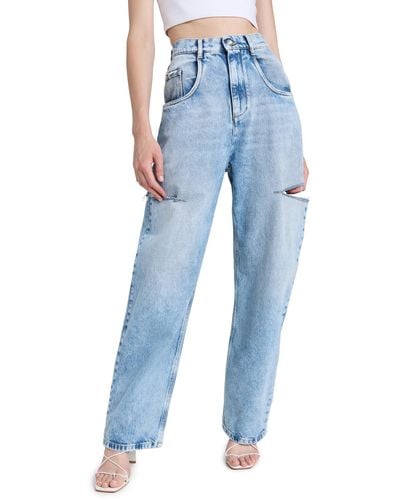 Maison Margiela Denim Jeans With Slash Details - Blue