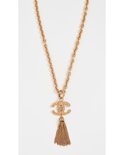 What Goes Around Comes Around Chanel Florentine Tassel Necklace - Metallic