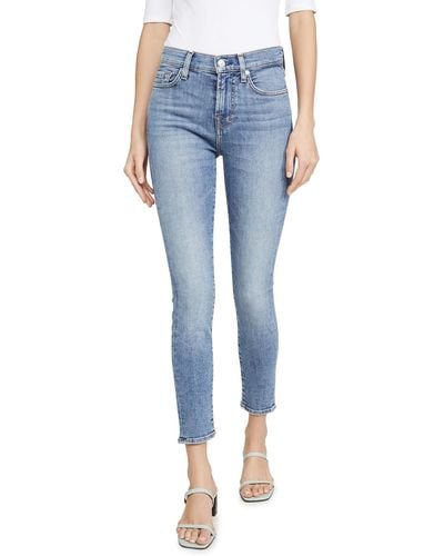 7 For All Mankind Ankle Skinny Jeans - Blue