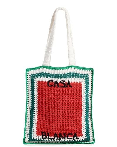 Casablancabrand Cotton Crochet Bag - Red