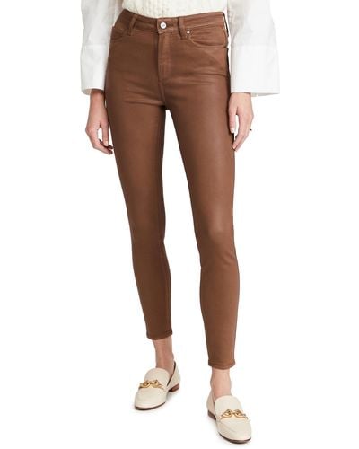 PAIGE Hoxton Ankle Jeans - Brown