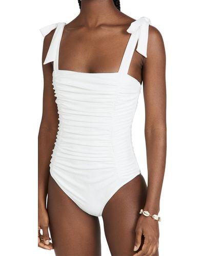 MINKPINK Inkpink Contance Ruched One Piece Wiuit - White