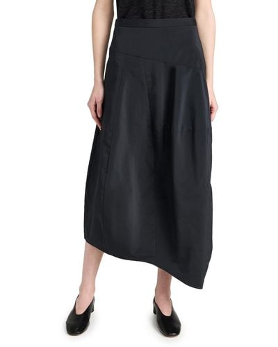 Tibi Nylon Asymmetrical Balloon Skirt - Black