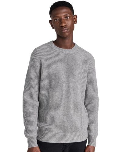 Alex Mill Jordan Sweater In Washed Cashmere - Grey