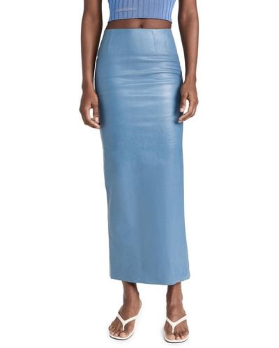 Marni Shiny Leather Skirt - Blue