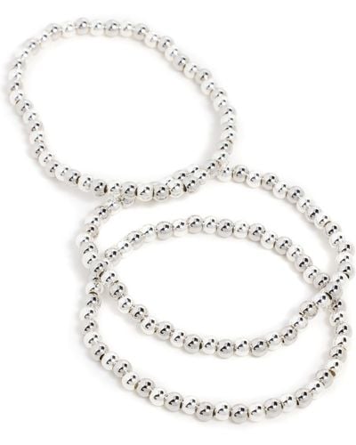 Roxanne Assoulin Baby Bubble Bead Bracelets Set Of 3 - White