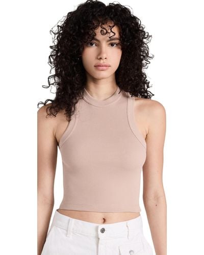 Tibi Ribbed T Cropped Tank - Multicolour