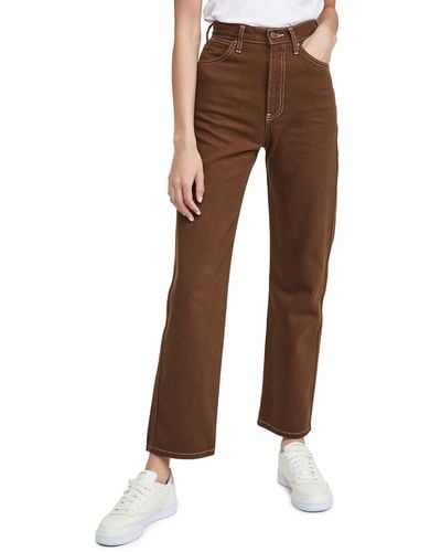 Reformation Cowboy Jeans - Brown