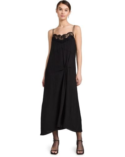 Tibi Lace Slip Dress - Black
