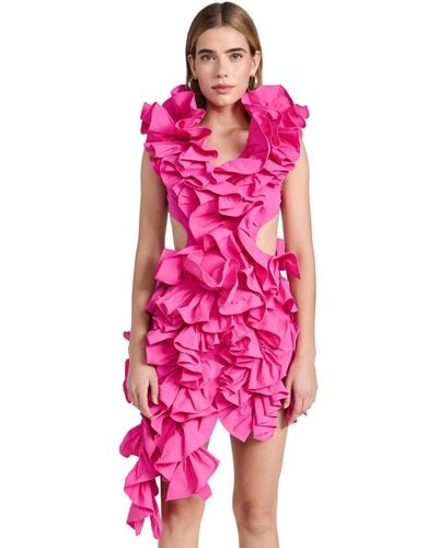 AKNVAS Olive Ruffle Dress - Pink