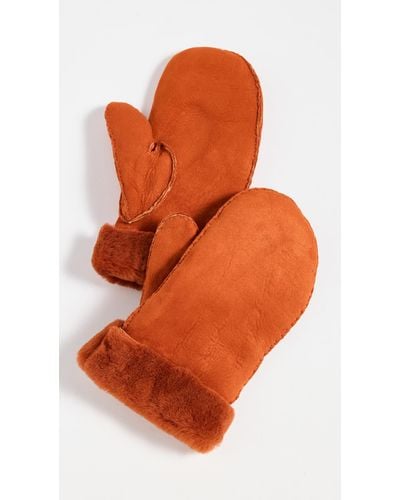 Isabel Marant Mulfi Shearling Gloves - Orange